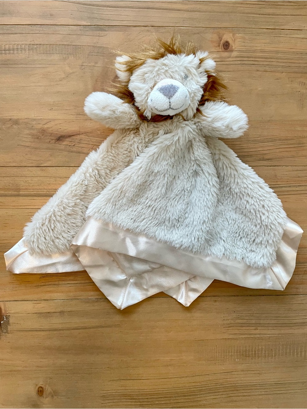 Cloud Island Lovey Lion Security Blanket Satin Edges Safari Baby Toy